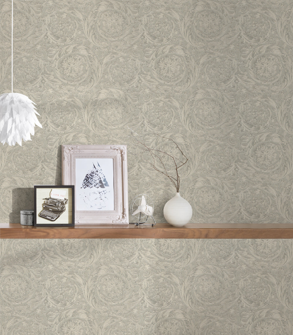 Versace 4- Classic Floral Swirls designer wallpaper AS Creation    