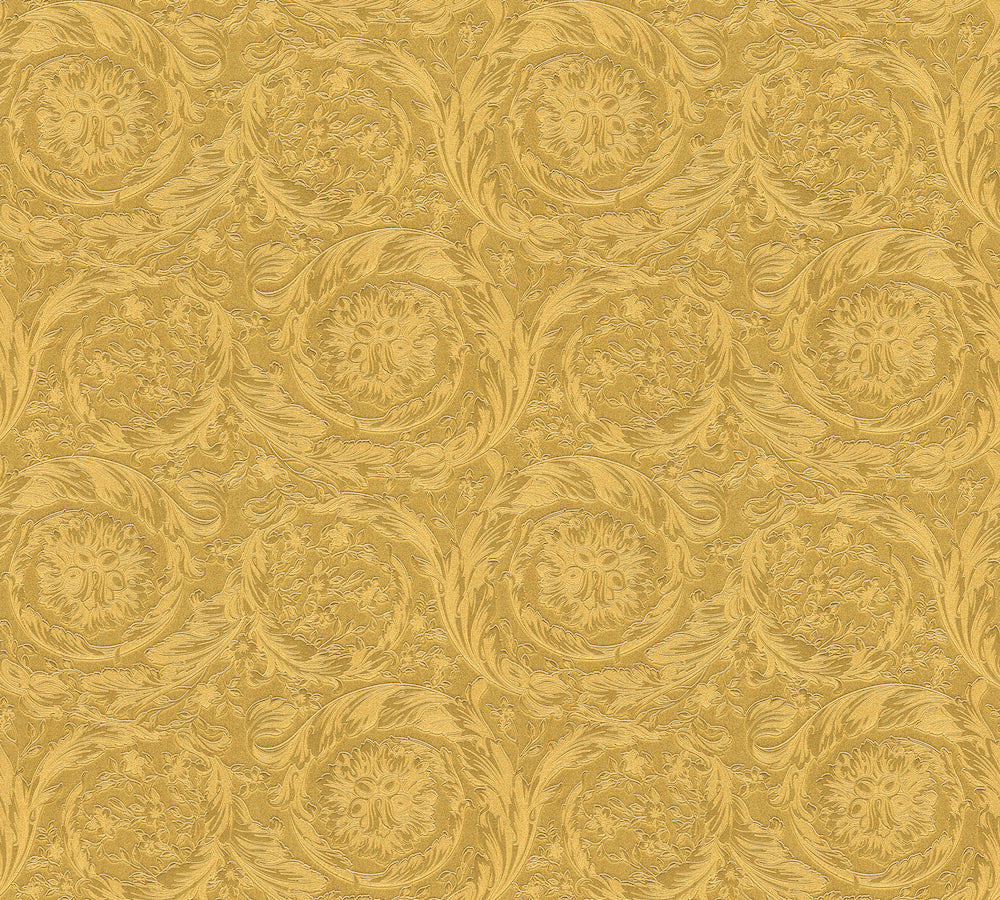 Versace 4- Classic Floral Swirls designer wallpaper AS Creation Roll Shiny Gold  366923