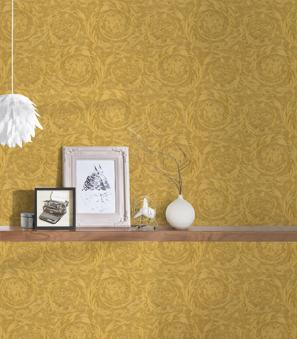 Versace 4- Classic Floral Swirls designer wallpaper AS Creation    