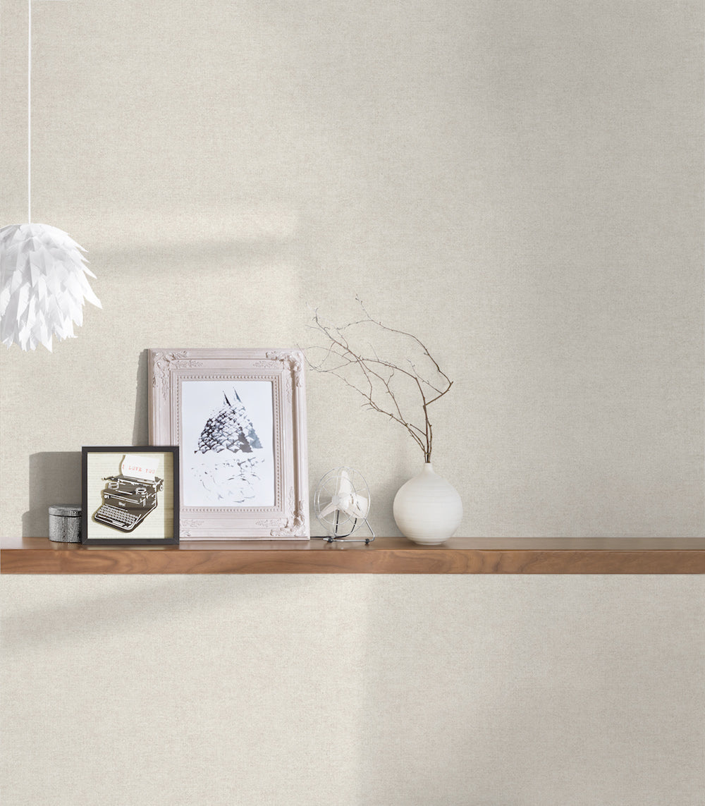 Desert Lodge - Linen Look plain wallpaper AS Creation    
