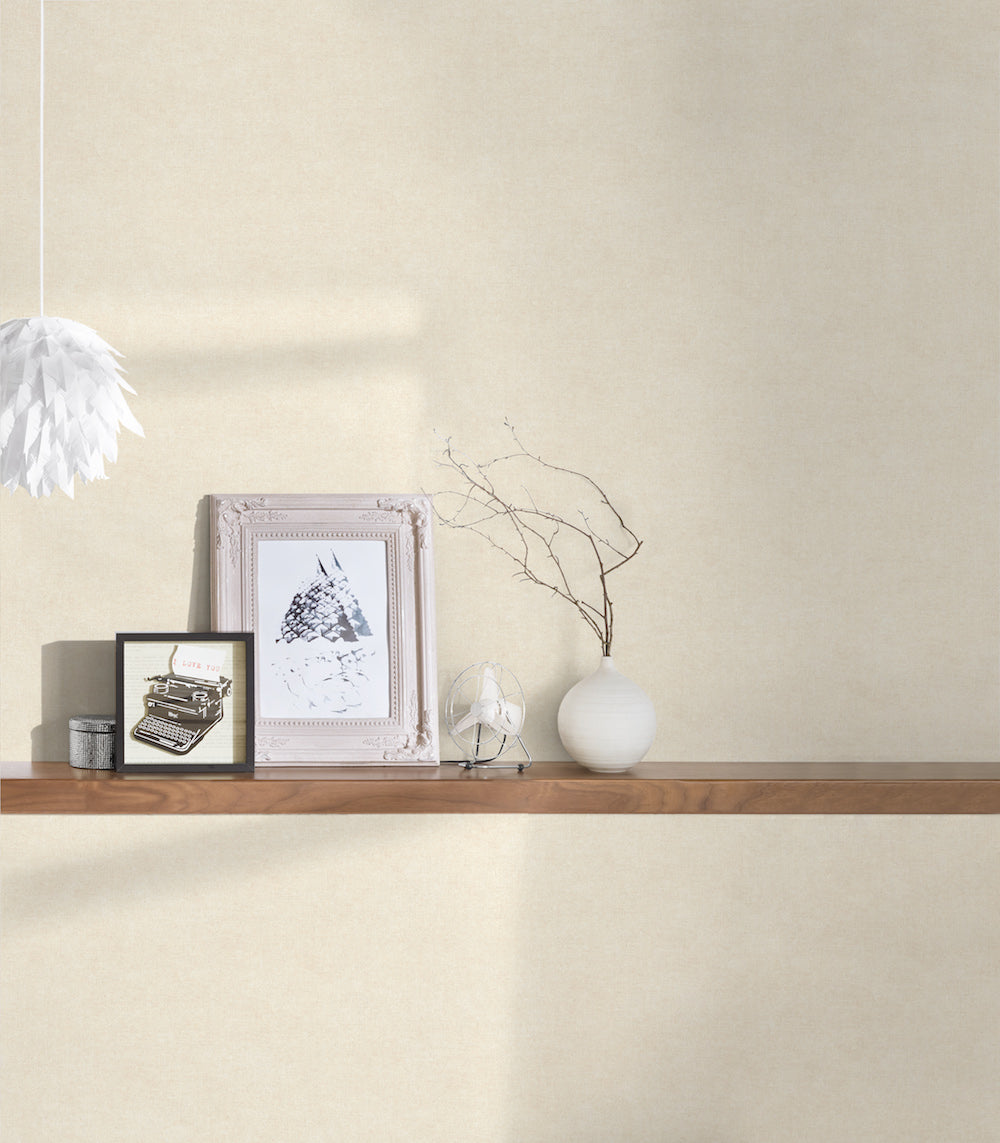 Desert Lodge - Linen Look plain wallpaper AS Creation    