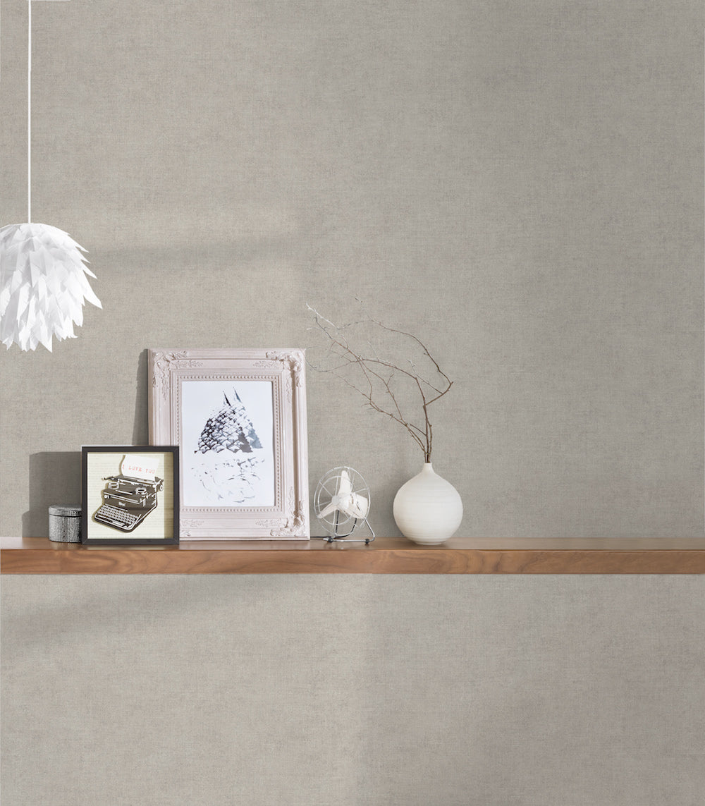 Desert Lodge - Linen Look plain wallpaper AS Creation    