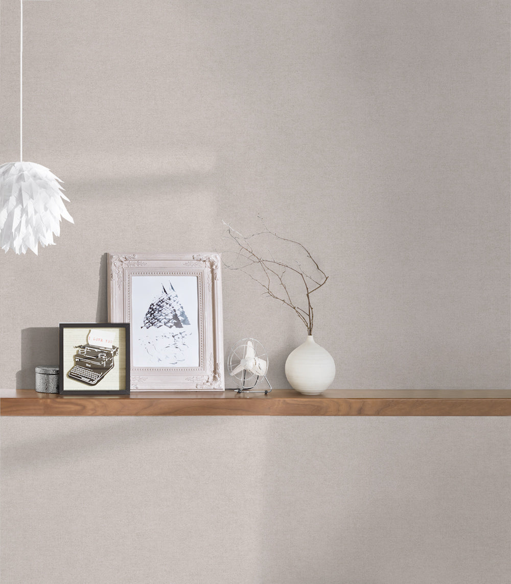 Desert Lodge - Linen Look plain wallpaper AS Creation    