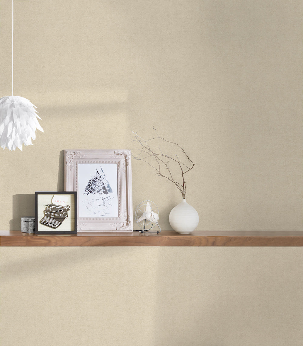 Desert Lodge - Linen Look plain wallpaper AS Creation    