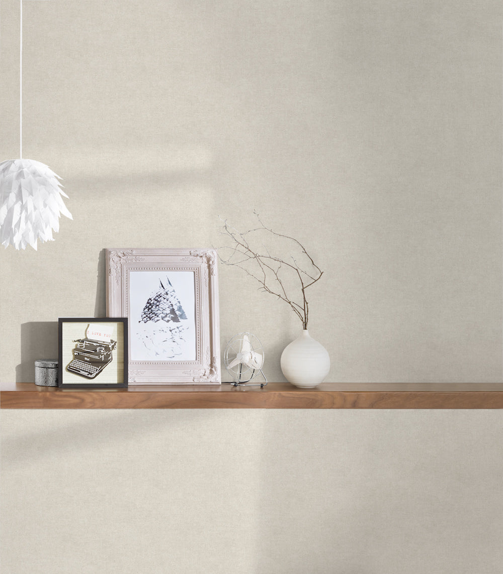 Desert Lodge - Linen Look plain wallpaper AS Creation    