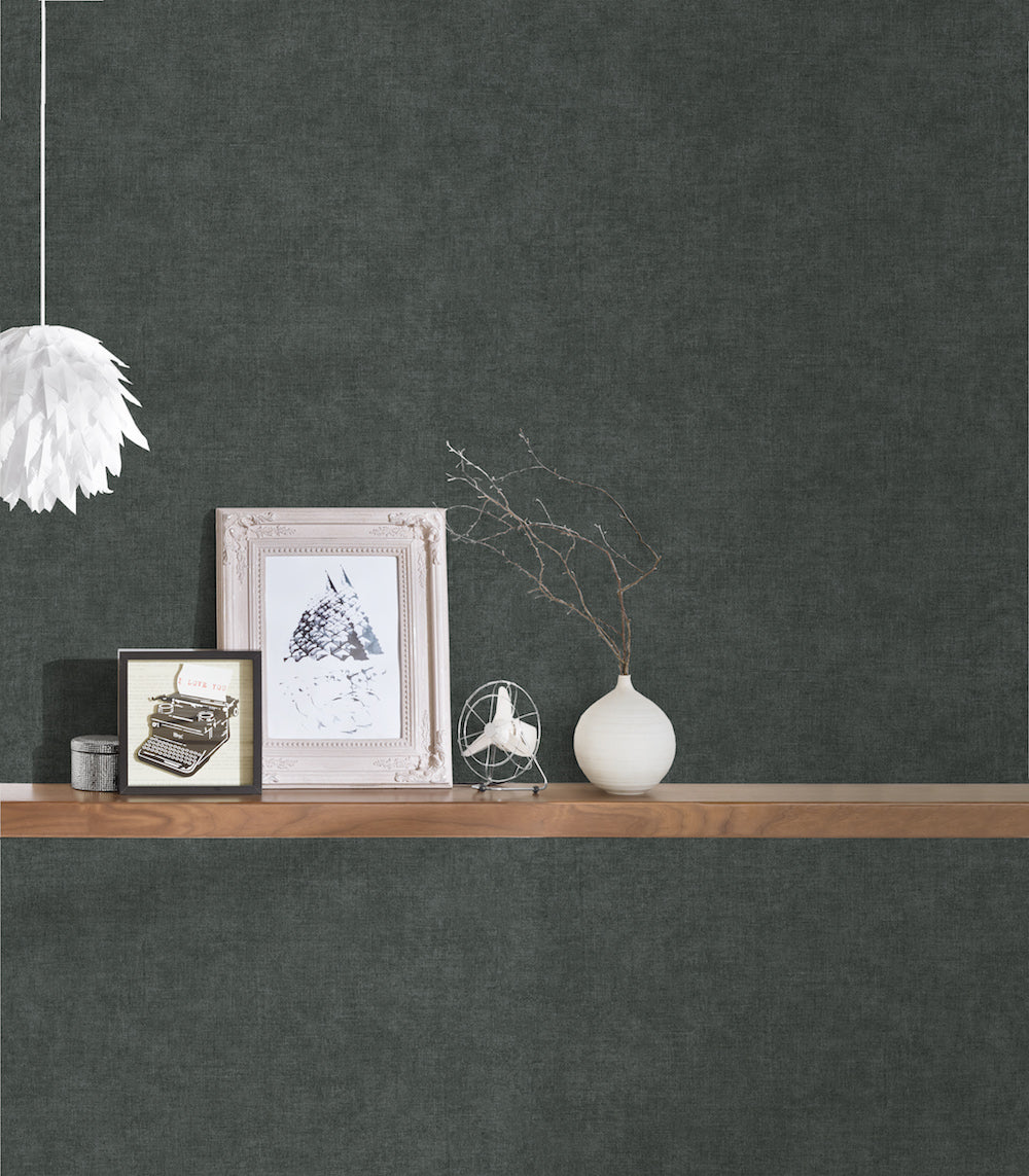 Desert Lodge - Linen Look plain wallpaper AS Creation    
