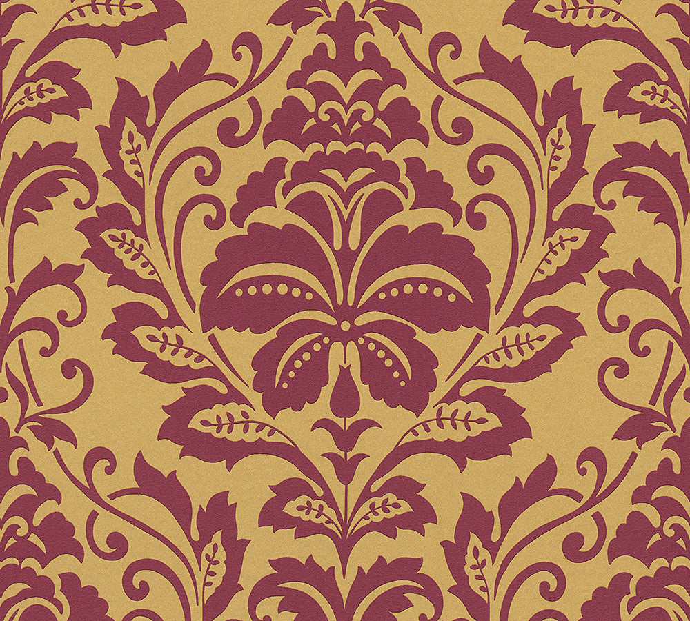 Attractive - Foil Damask damask wallpaper AS Creation Roll Gold 369103