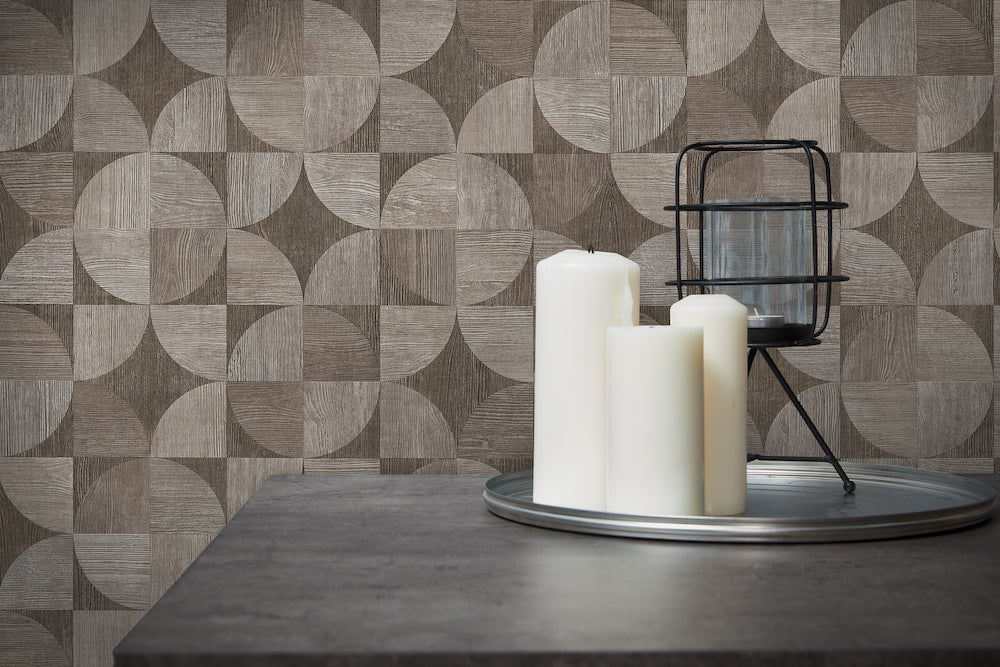 Metropolitan Stories - Scandi Geo Timber geometric wallpaper AS Creation    