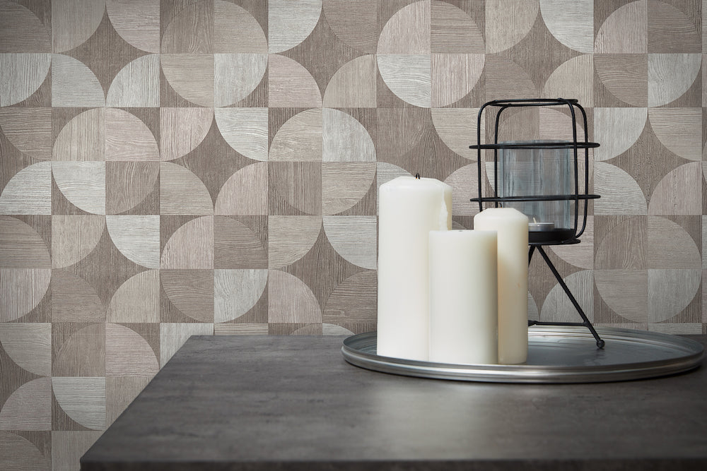 Metropolitan Stories - Scandi Geo Timber geometric wallpaper AS Creation    