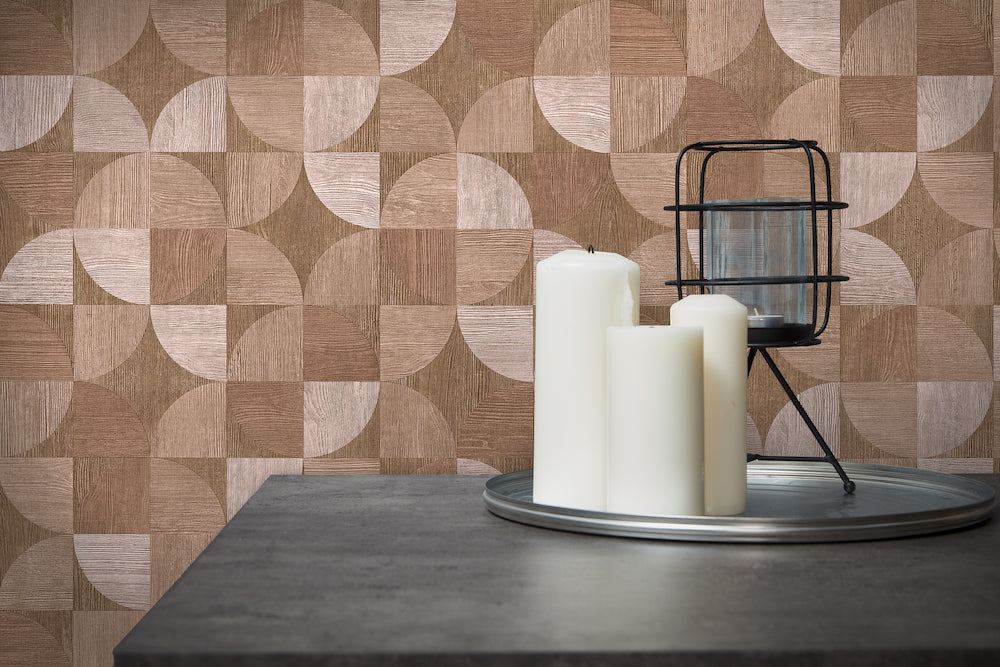 Metropolitan Stories - Scandi Geo Timber geometric wallpaper AS Creation    