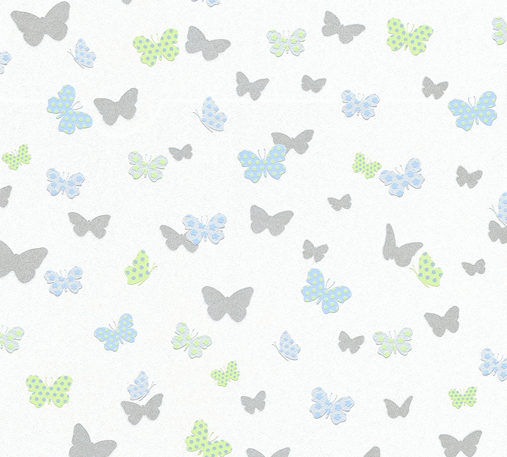 Attractive - Butterflies kids wallpaper AS Creation Sample Blue  369333-S
