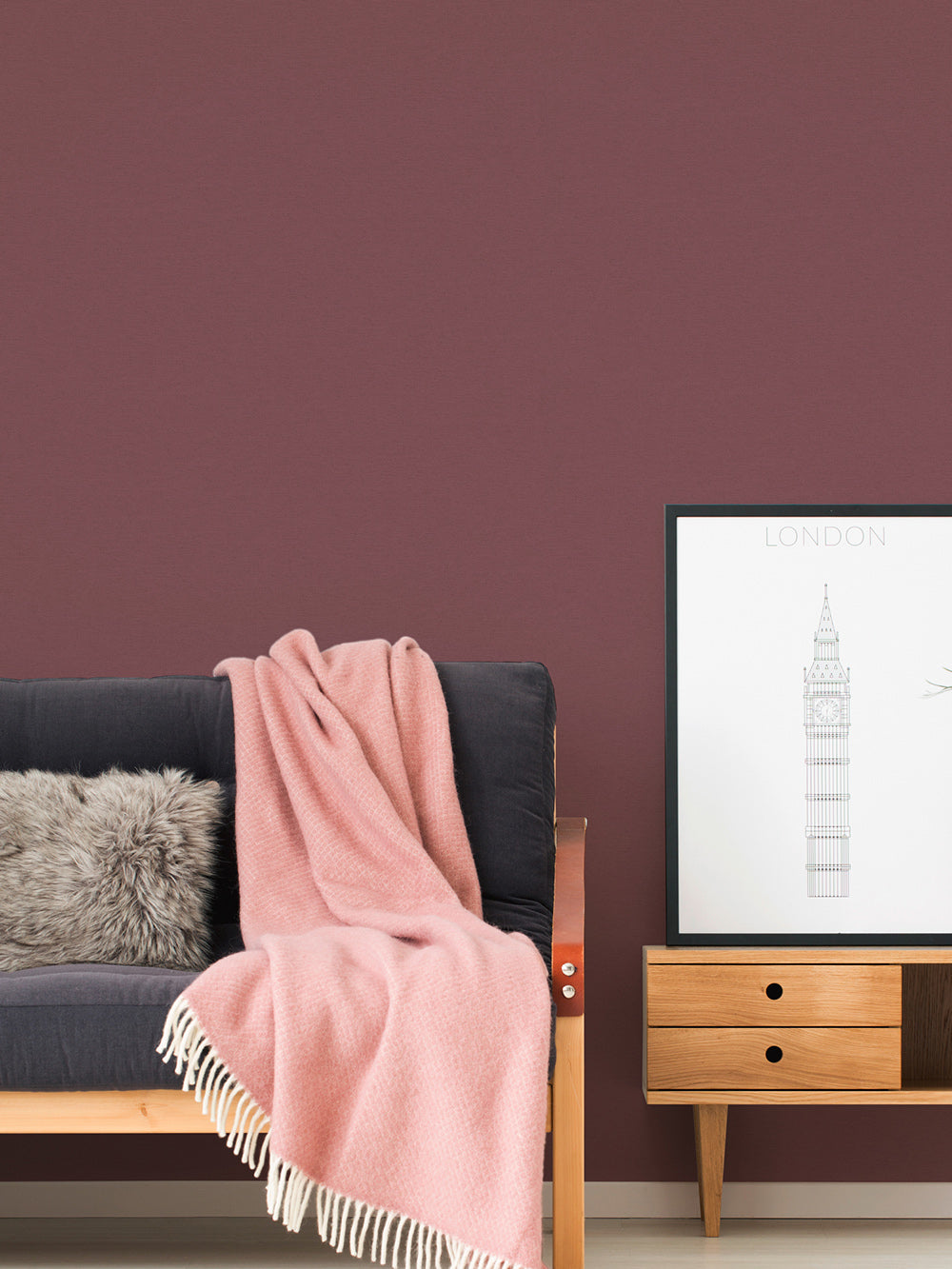 Cuba - Simplicity Linen Effect plain wallpaper AS Creation    