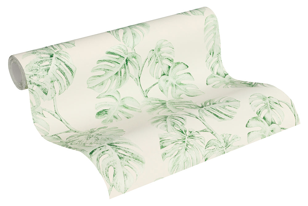 Greenery - Delicious Monstera botanical wallpaper AS Creation    