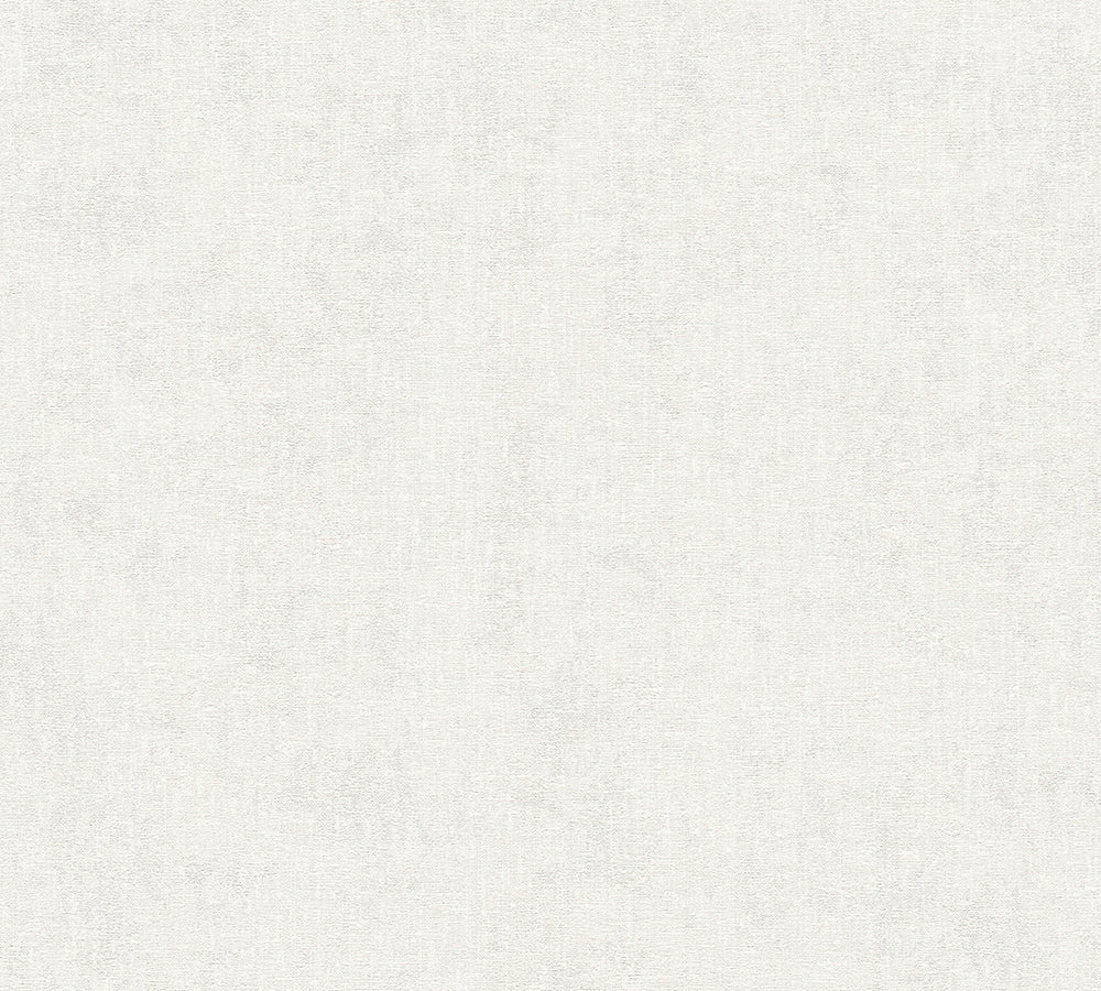 New Walls - Linen Love plain wallpaper AS Creation Roll White  373952