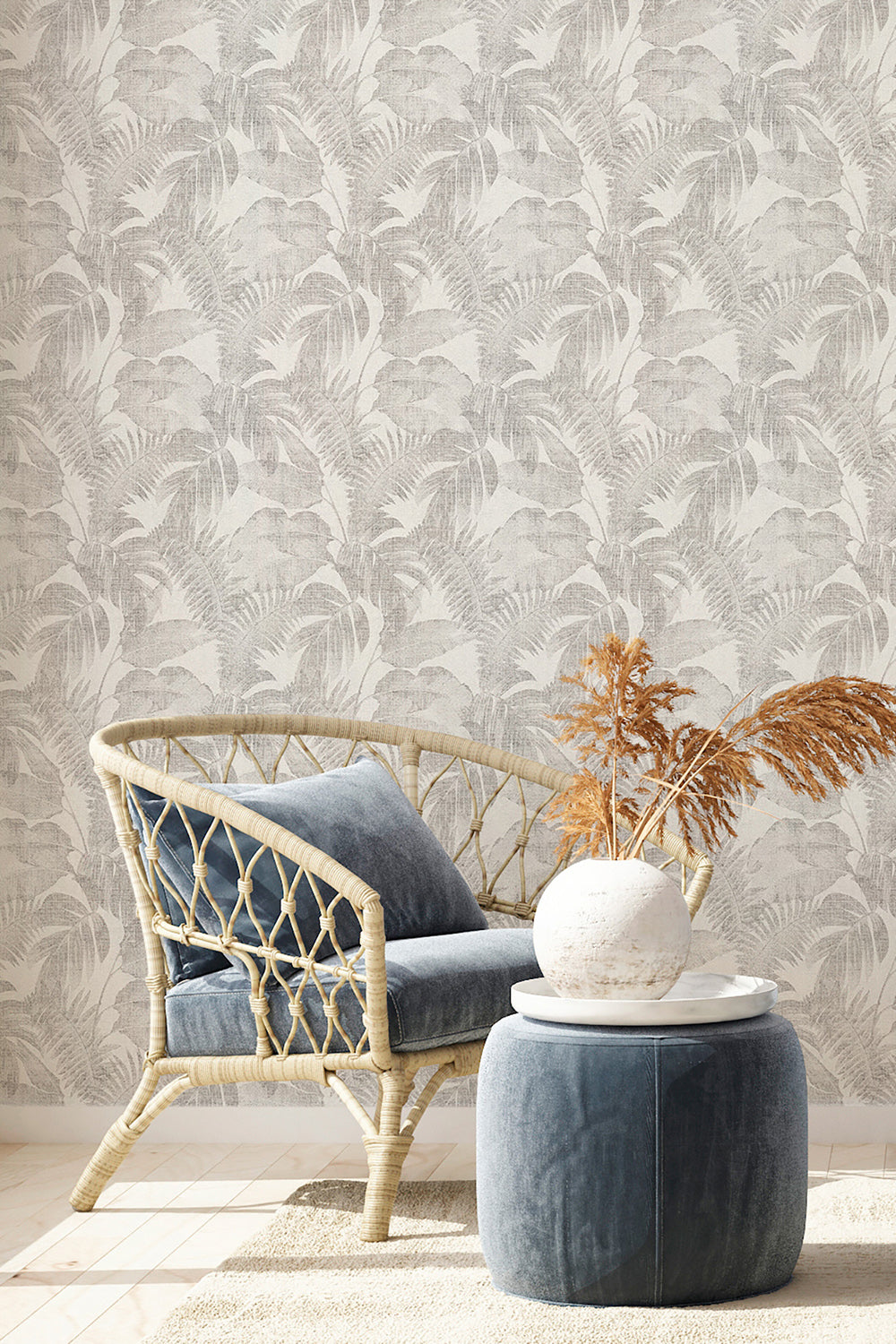 New Walls - Tropical Linen botanical wallpaper AS Creation    