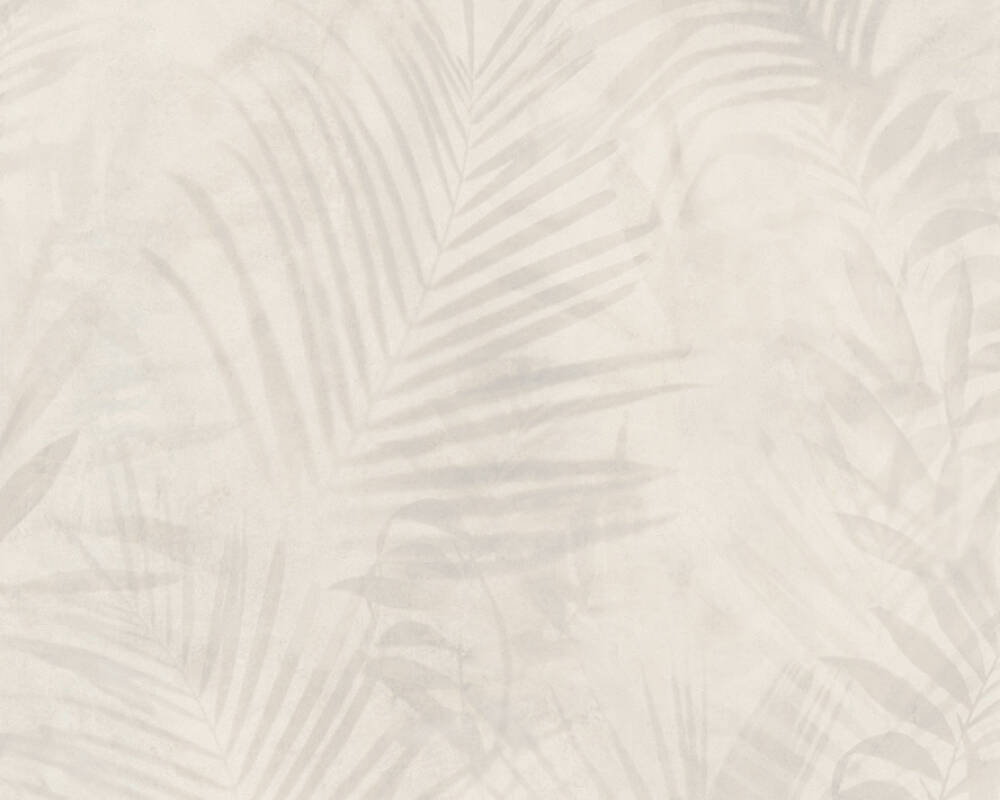 Neue Bude 2.0 - Shadows of the Jungle botanical wallpaper AS Creation Roll Light Beige  374113