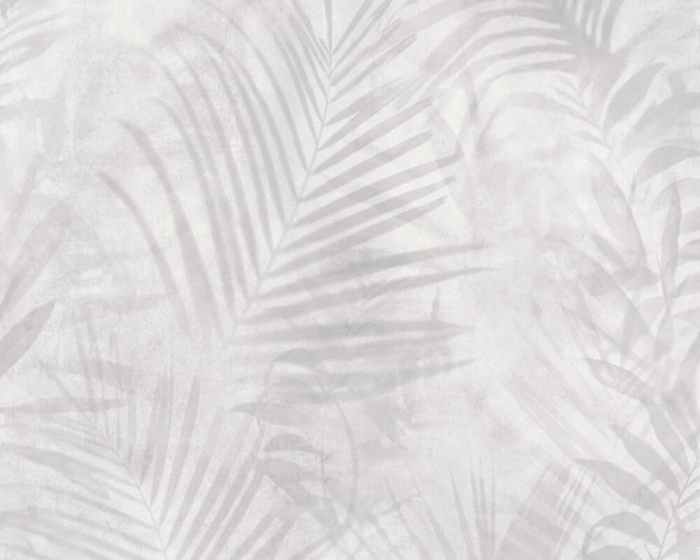 Neue Bude 2.0 - Shadows of the Jungle botanical wallpaper AS Creation Roll Light Grey  374115
