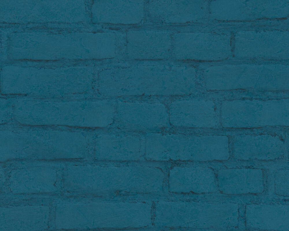Neue Bude 2.0 - Brick House industrial wallpaper AS Creation Roll Blue  374144