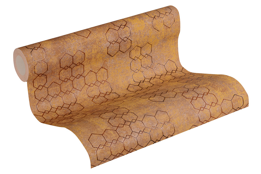New Walls - Gilded Geometric geometric wallpaper AS Creation    