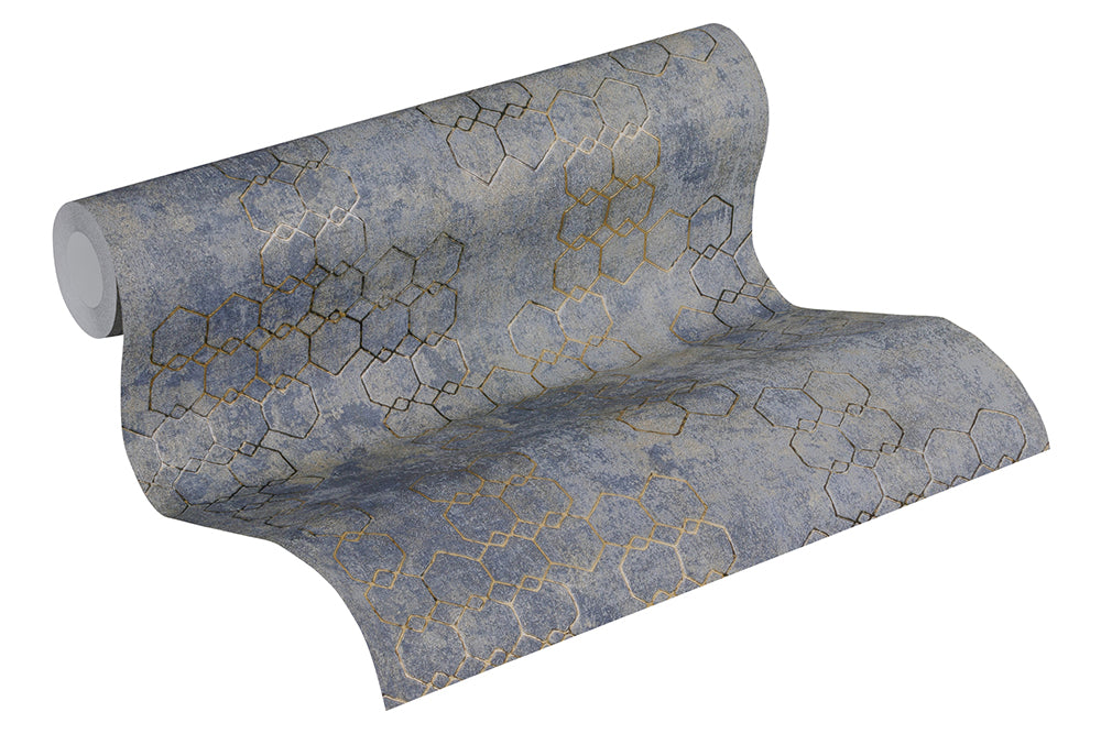 New Walls - Gilded Geometric geometric wallpaper AS Creation    