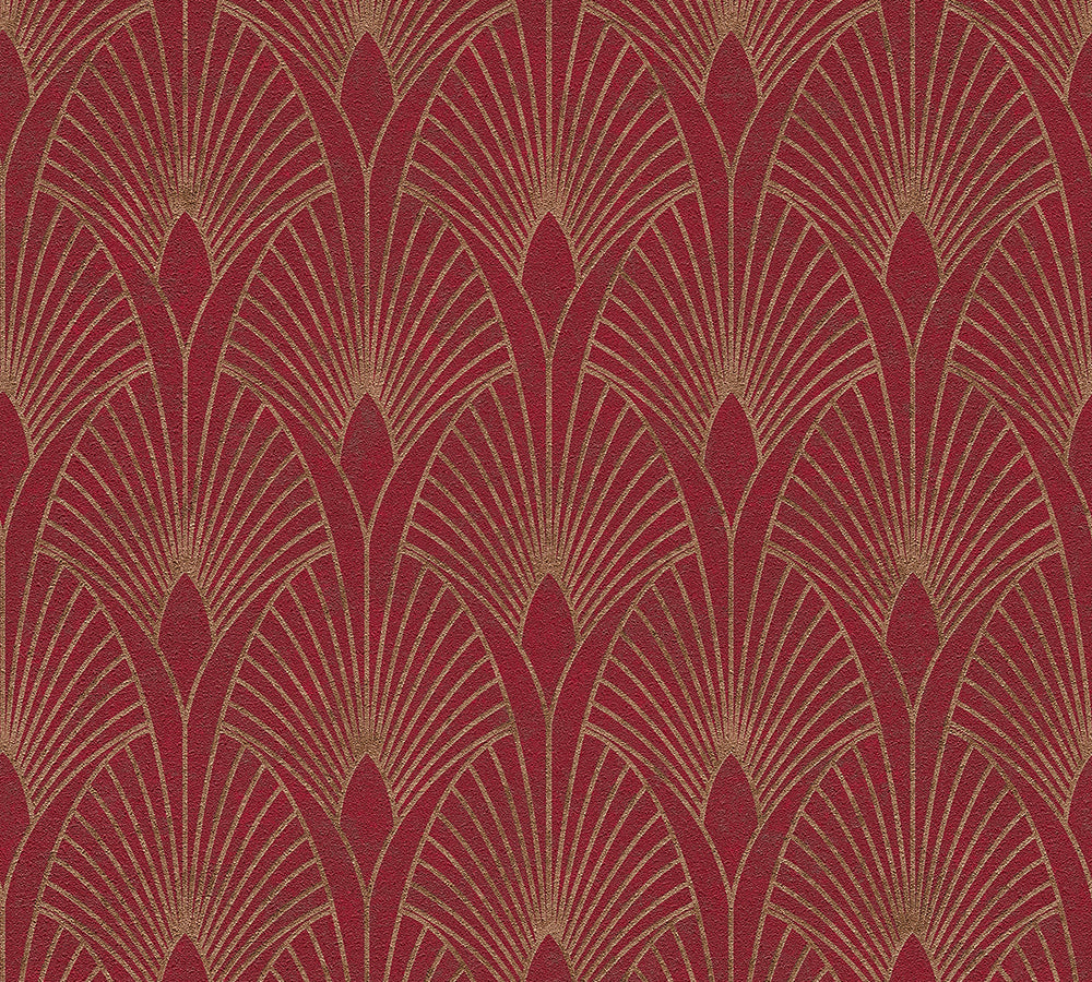 New Walls - Dazzling Deco art deco wallpaper AS Creation Roll Red  374274