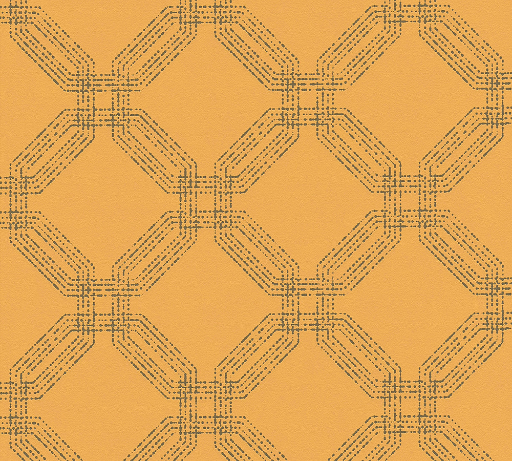 Pop Style - Geometric Greatness geometric wallpaper AS Creation Roll Yellow  374775