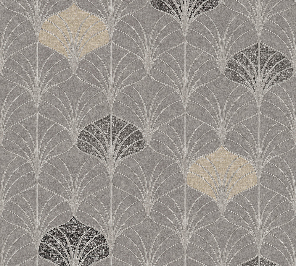 Pop Style - Deco Revival art deco wallpaper AS Creation Roll Taupe  374832