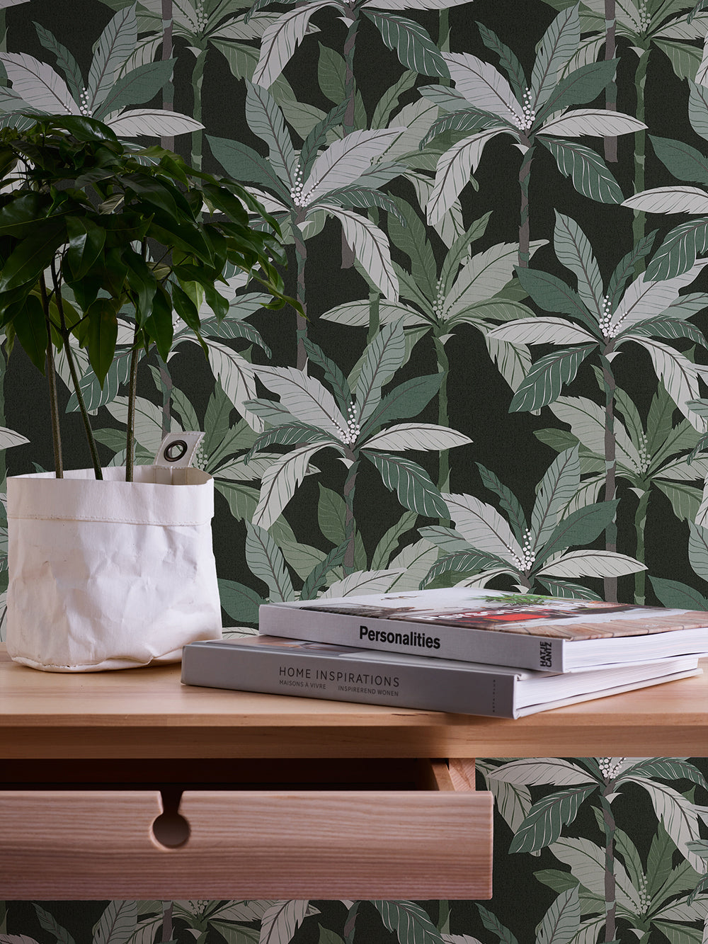 Geo Nordic - Hygee Palms botanical wallpaper AS Creation    