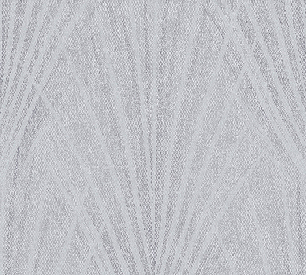 New Elegance - Art Deco Palms art deco wallpaper AS Creation Roll Light Grey  375534