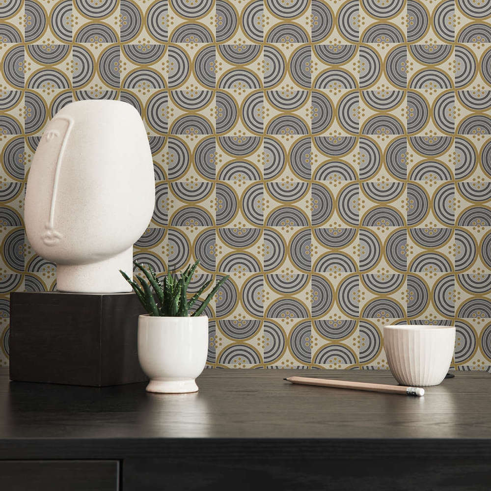 Art of Eden - Semicircles art deco wallpaper AS Creation    