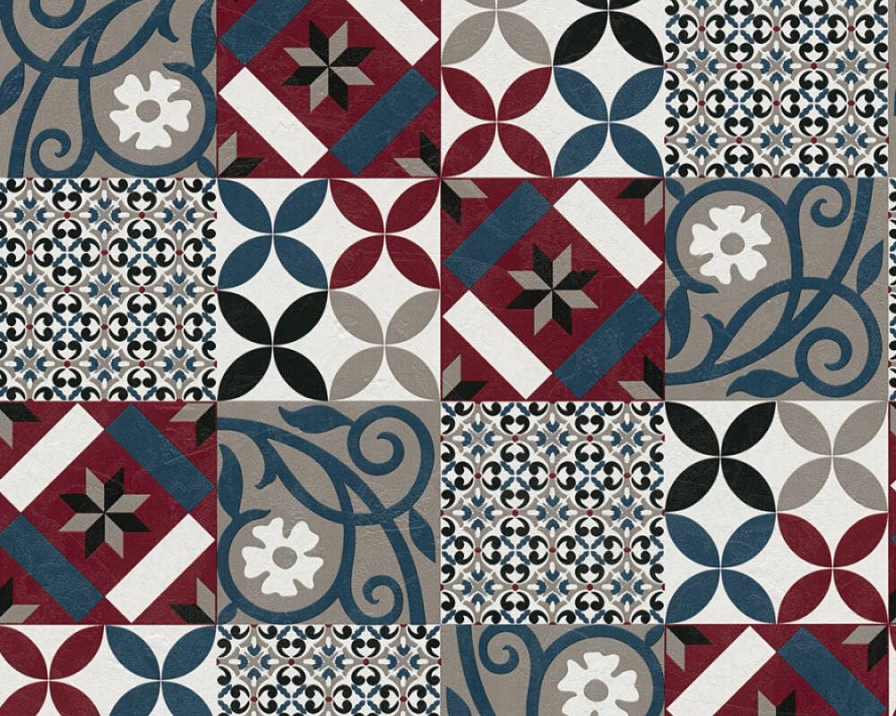 New life - Tiles and Beyond industrial wallpaper AS Creation Roll Dark Blue  376844