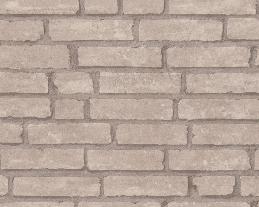 Industrial Collection - Underground Bricks industrial wallpaper AS Creation Roll Taupe  377473