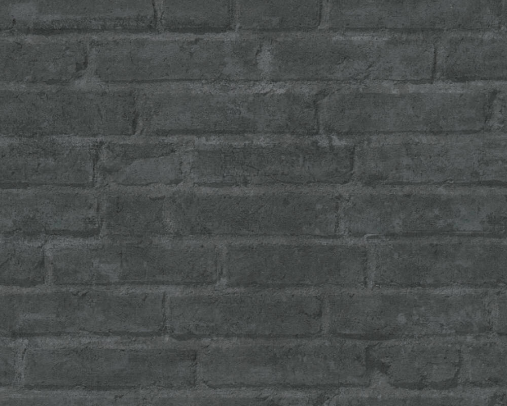 Industrial Collection - Underground Bricks industrial wallpaper AS Creation Roll Dark Grey  377475