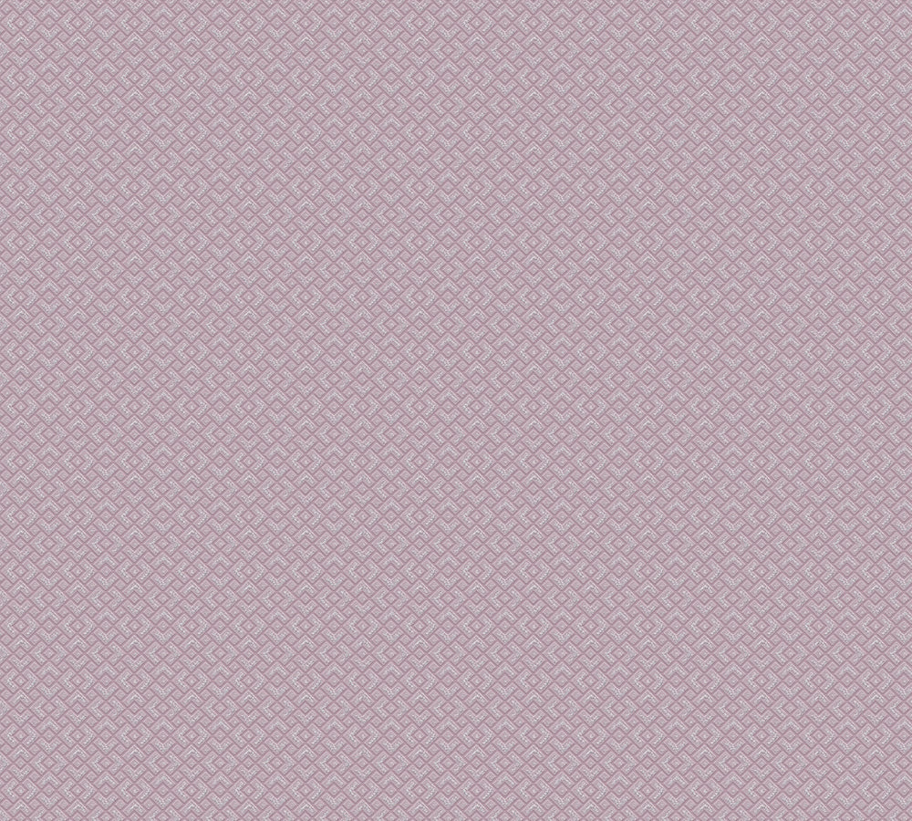 Attractive - Retro Checked Shine geometric wallpaper AS Creation Sample Light Purple  377594-S