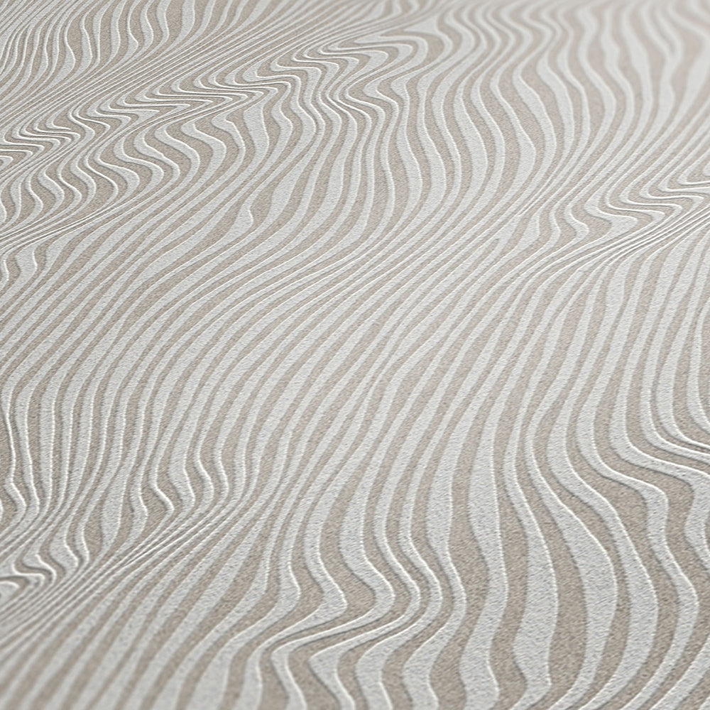 Attractive - Shiny Organic Waves damask wallpaper AS Creation    