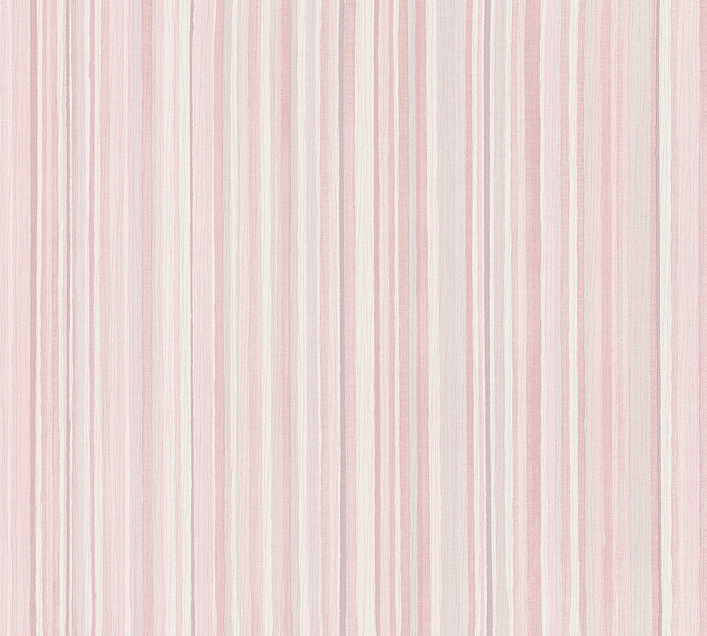 Attractive - Graded Narrow Stripe stripe wallpaper AS Creation Sample Pink  378171-S