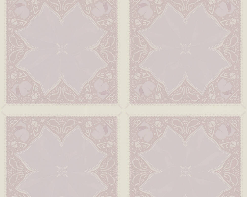 Karl Lagerfeld - Kaleidoscope designer wallpaper AS Creation Roll Light Pink  378454