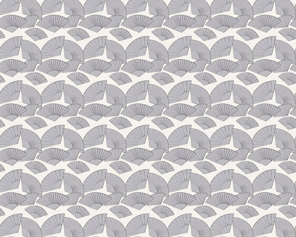 Karl Lagerfeld - Fans designer wallpaper AS Creation Roll Silver  378476