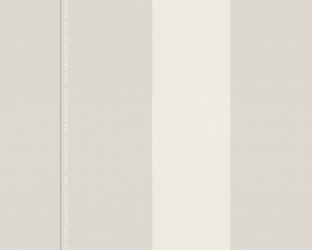 Karl Lagerfeld - Ribbon designer wallpaper AS Creation Roll Cream White  378484