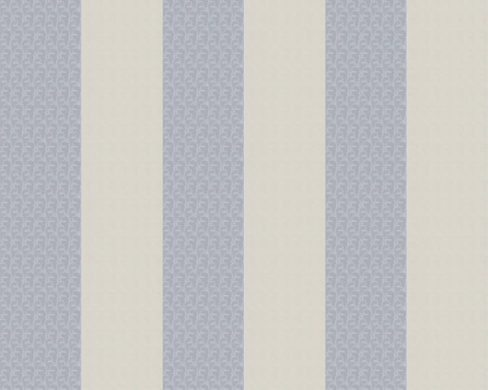 Karl Lagerfeld - Fashion Stripes designer wallpaper AS Creation Roll Silver  378493