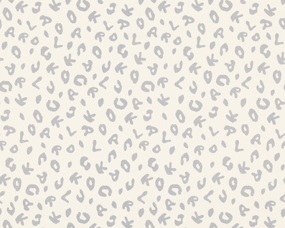 Karl Lagerfeld - Leopard Letters designer wallpaper AS Creation Roll Cream  378561