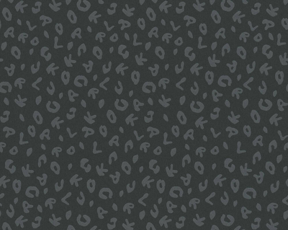 Karl Lagerfeld - Leopard Letters designer wallpaper AS Creation Roll Black  378565