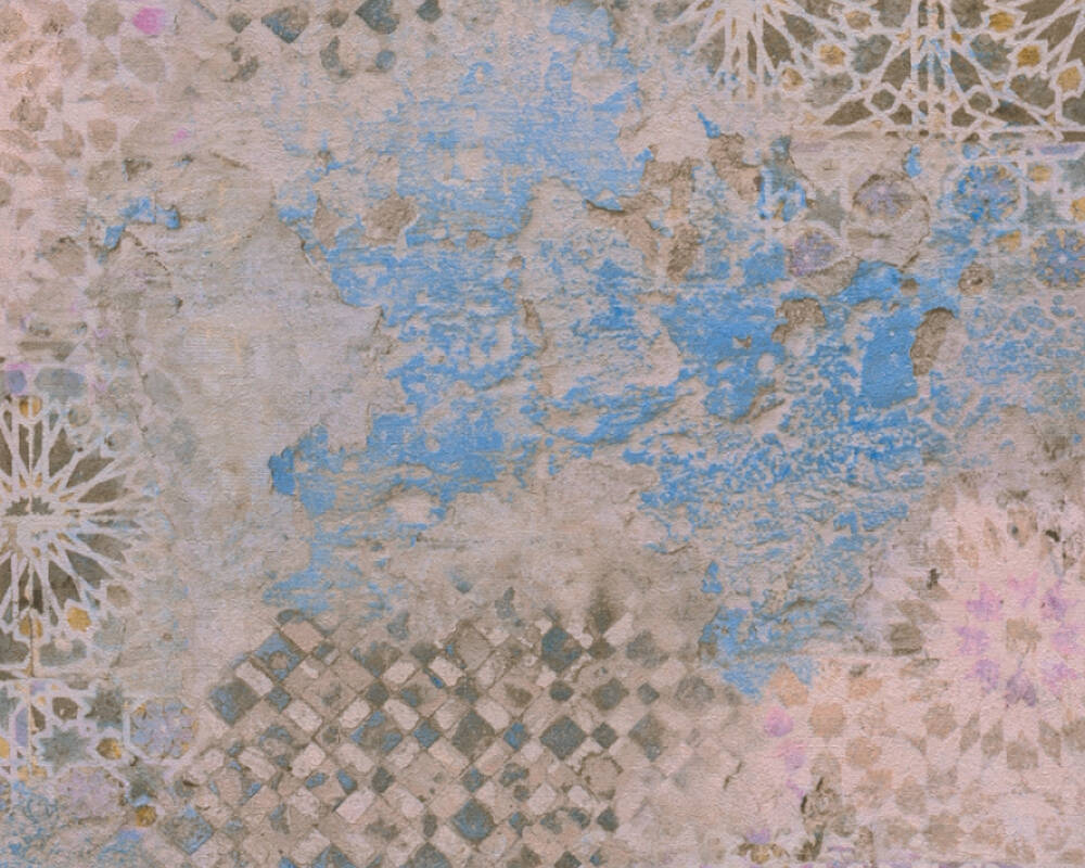 Metropolitan Stories 2 - Kaleidoscope industrial wallpaper AS Creation Roll Blue  378581