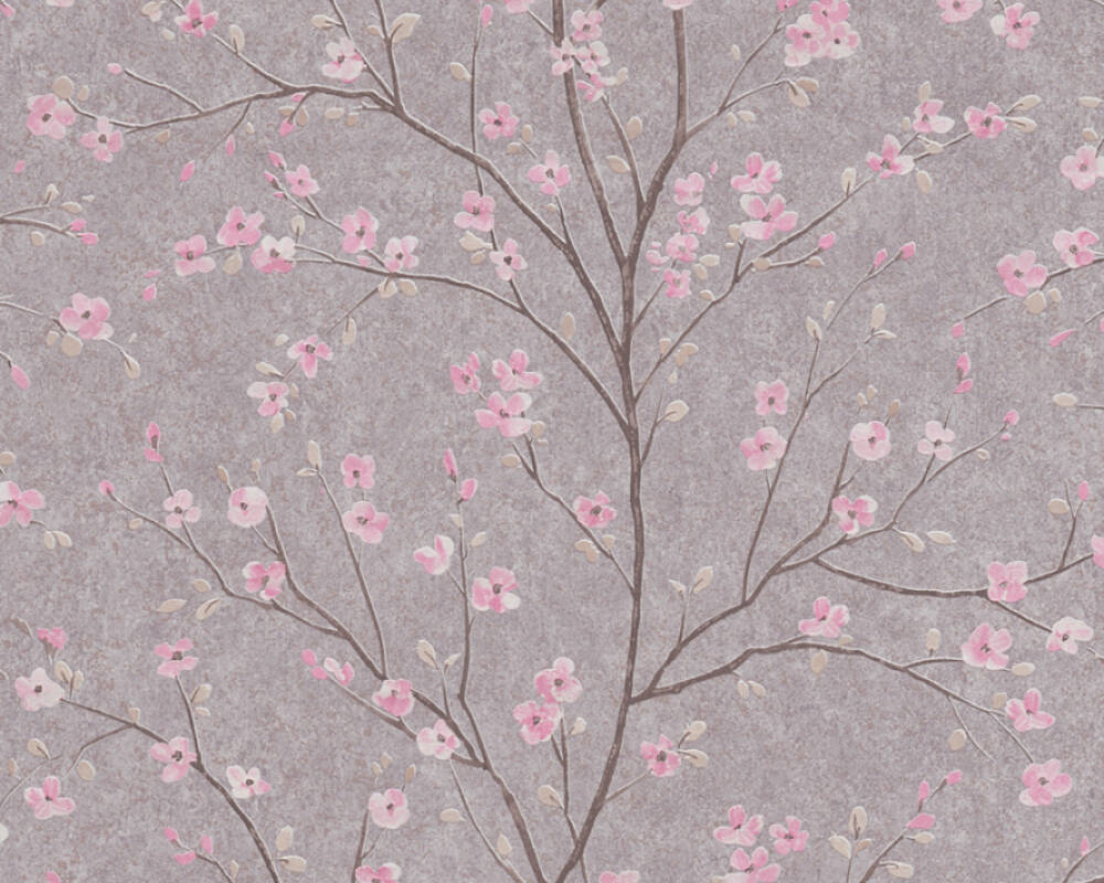 Metropolitan Stories 2 - Sakura in Bloom botanical wallpaper AS Creation Roll Grey  379122