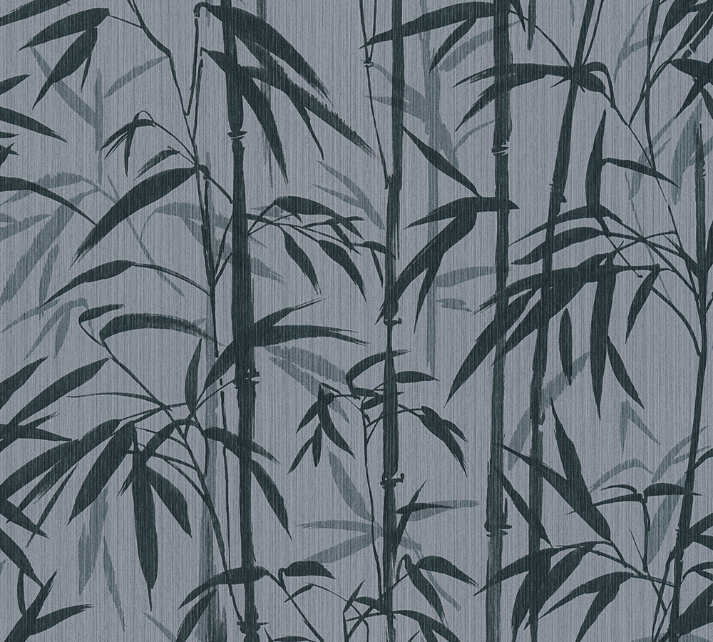 Michalsky 4 - Bold Bamboo botanical wallpaper AS Creation Sample Grey  379894-S