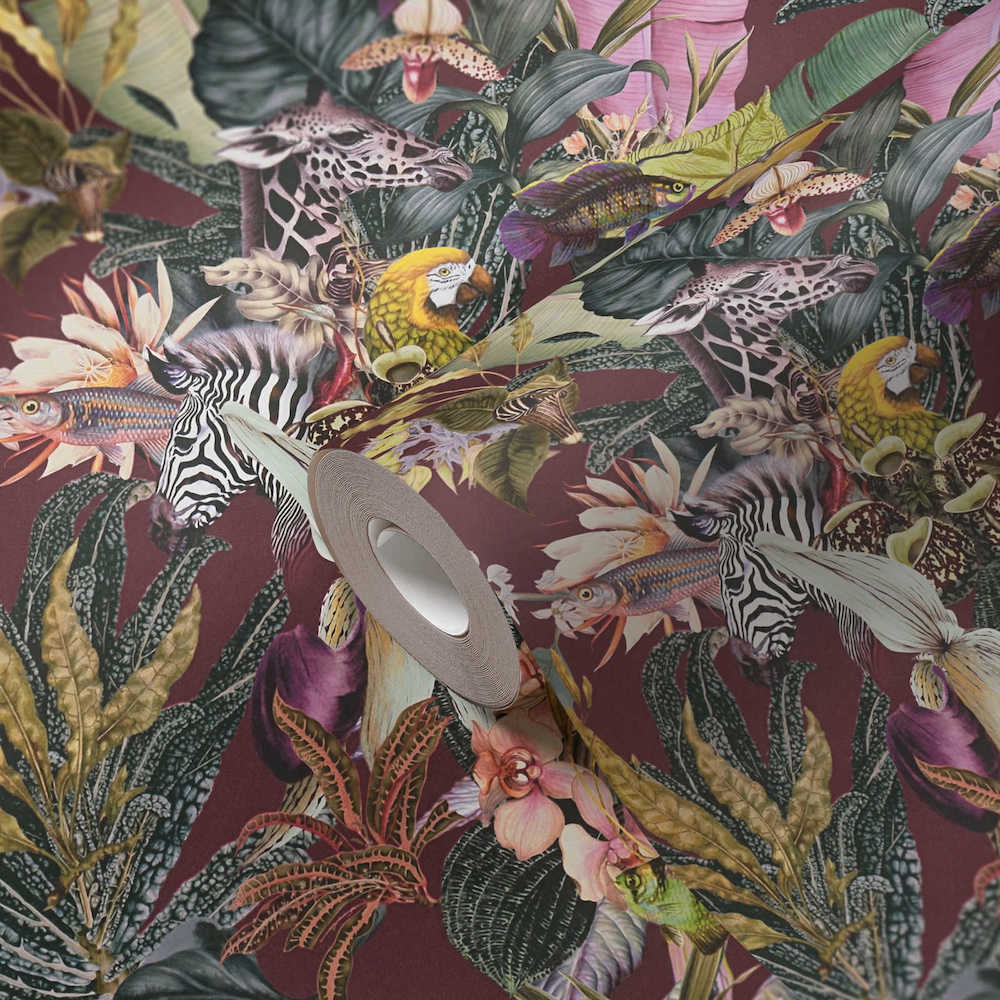 Dream Flowery - Tropical Animals botanical wallpaper AS Creation    