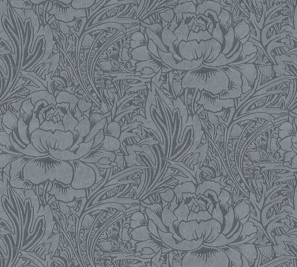 Mata Hari - Classic Floral botanical wallpaper AS Creation Roll Grey  380924