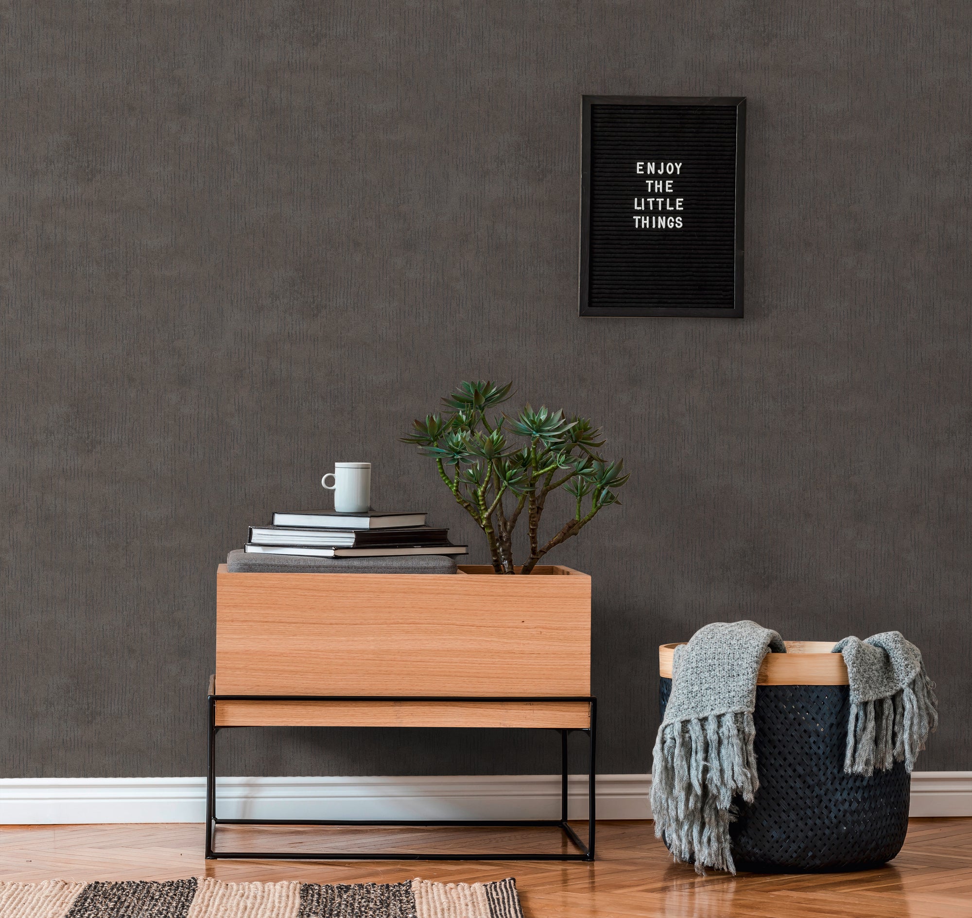 Titanium 3 - Metallic Concrete bold wallpaper AS Creation    