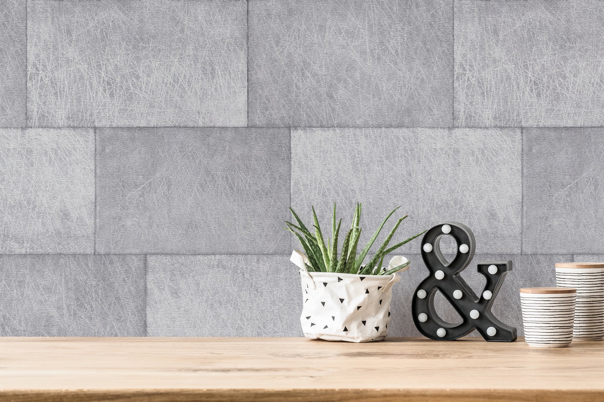Titanium 3 - Tiles industrial wallpaper AS Creation    