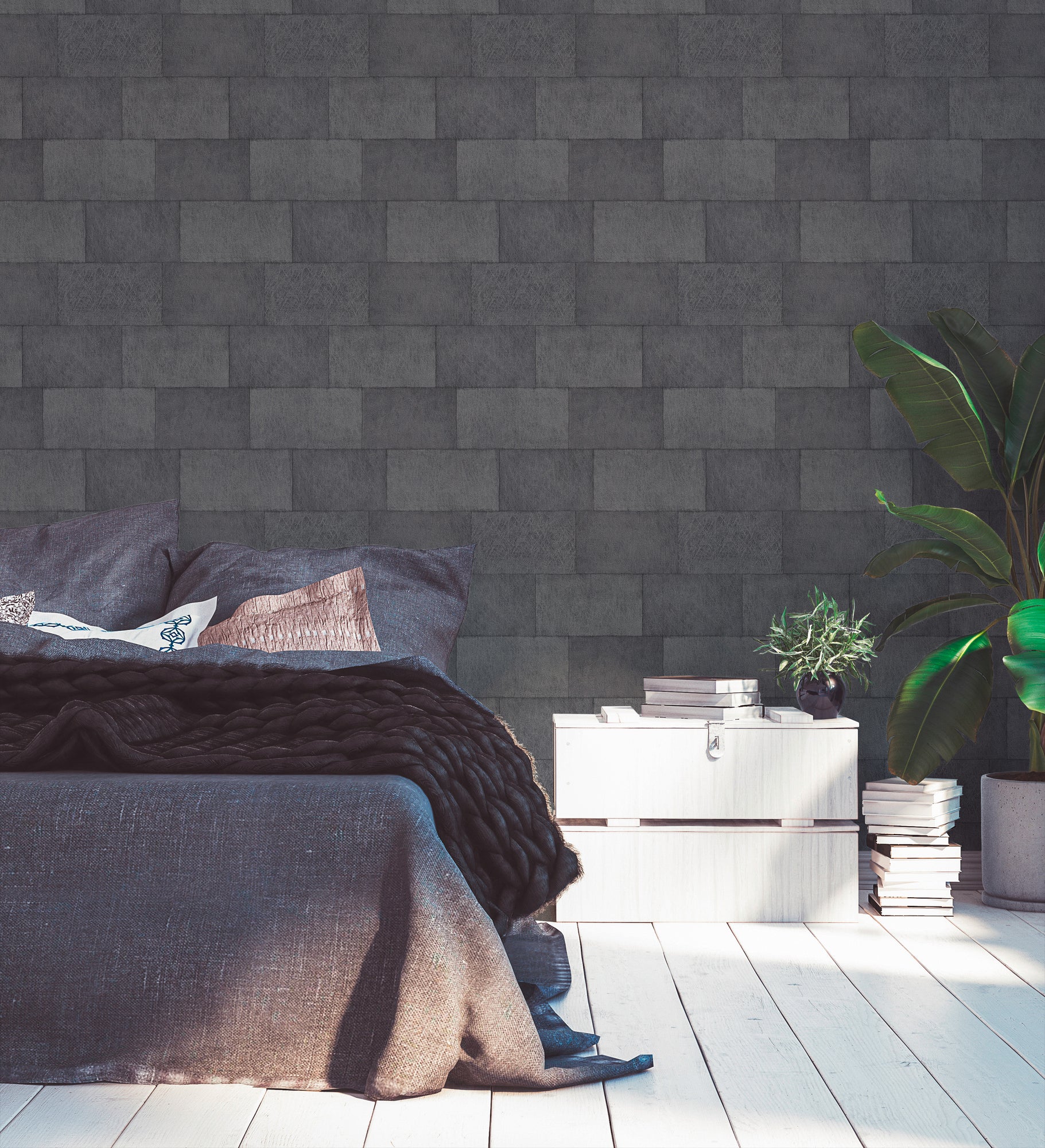 Titanium 3 - Tiles industrial wallpaper AS Creation    